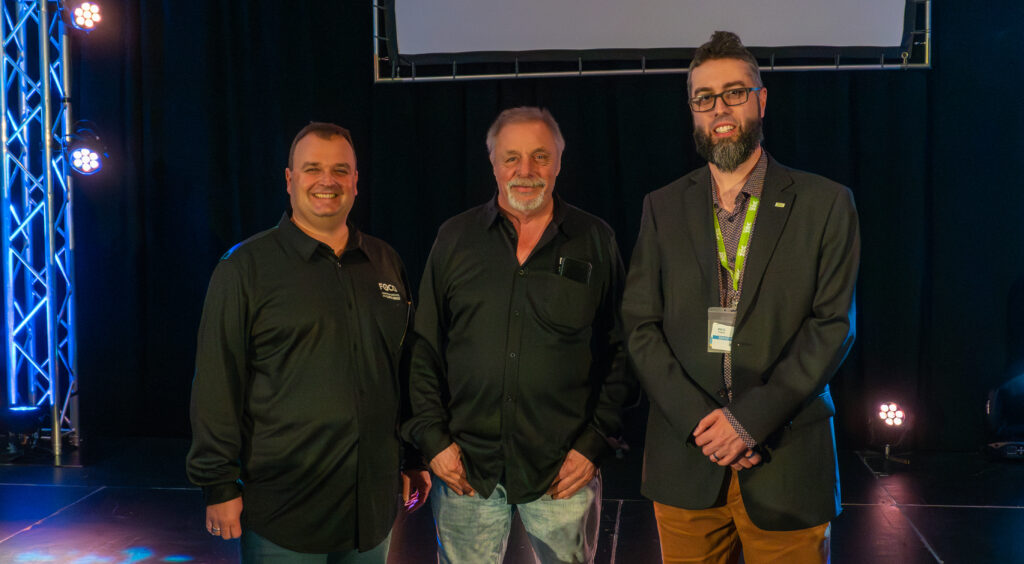 Bruno Boucher, dir. des Opérations FQCQ; Réjean Blouin, président du CA FQCQ; Sébastien Sirard, Dir. adjoint Zecs